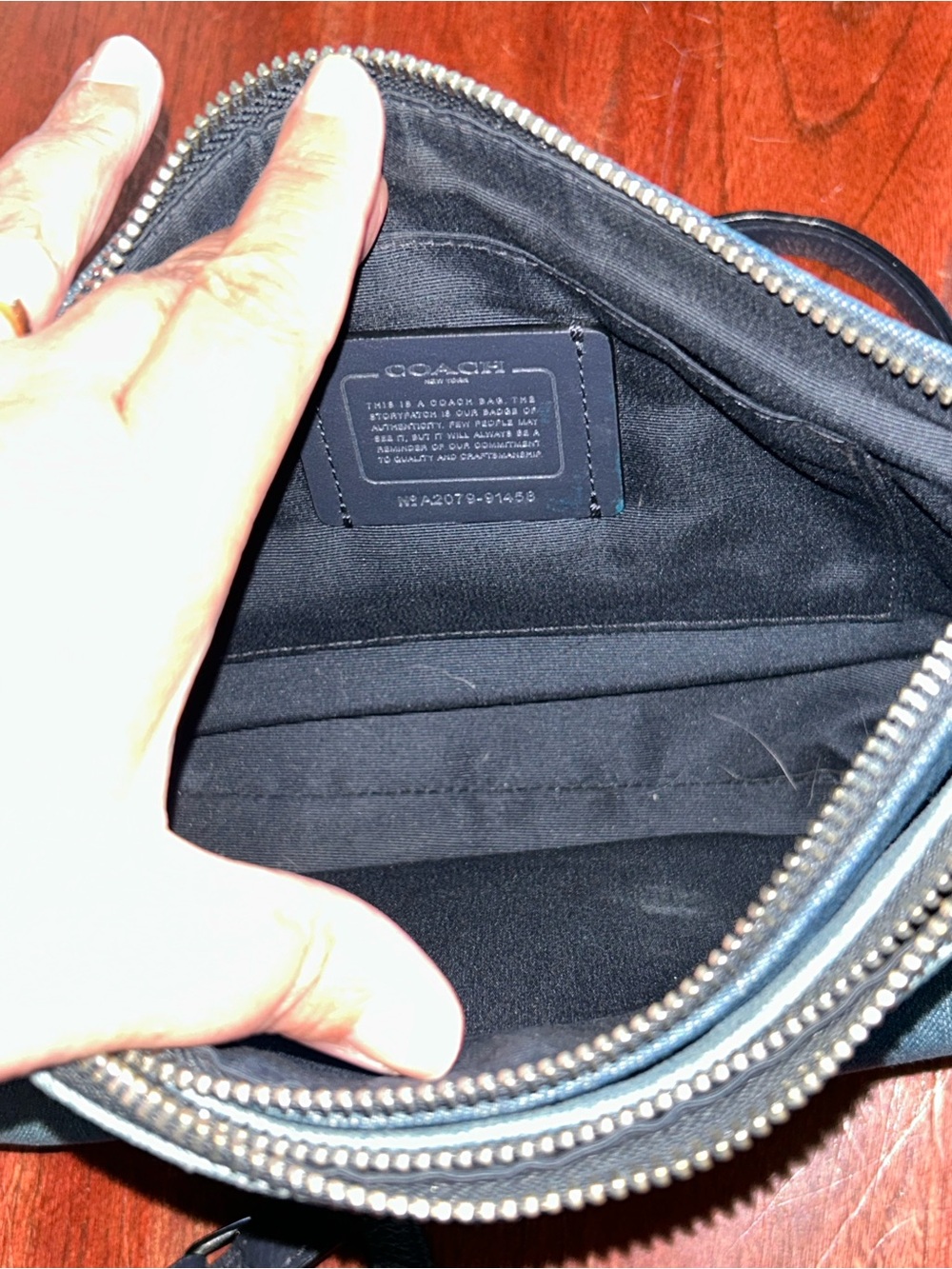 Coach Denim Mia two-Toned Crossbody Bag 91458 - Picture 5 of 13